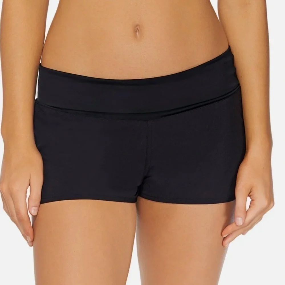 Raisins Womens 2" Aloha Dolphin-Hem Board Athletic Shorts Black swimming… - Picture 2 of 9